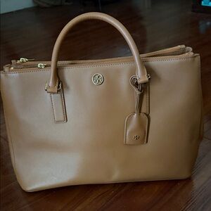 Tory Burch Brown Leather Satchel